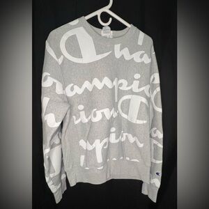 Champion Print Sweatshirt Grey